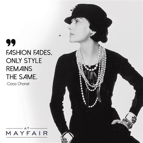 coco chanel quote|Coco Chanel quotes fashion fades.